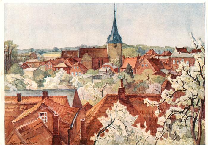 Luetjenburg Holstein Ortsmotiv Kuenstlerkarte