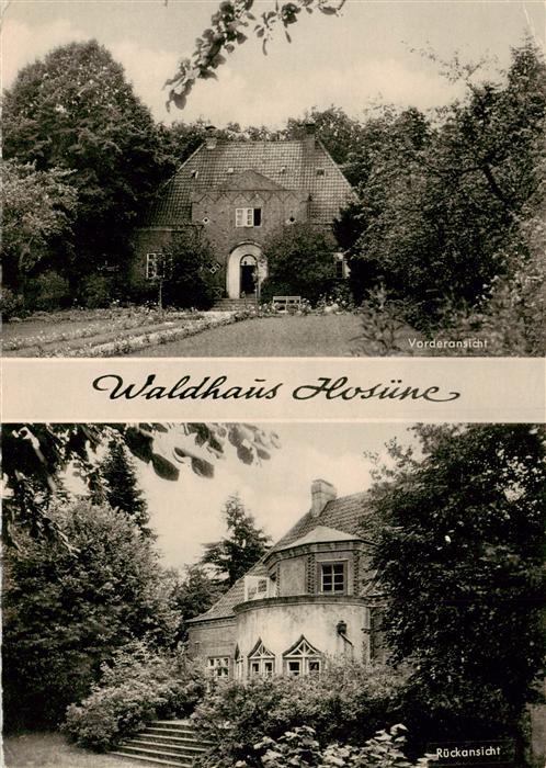 Hosuene Grossenkneten Waldhaus Vorder und Rueckansicht