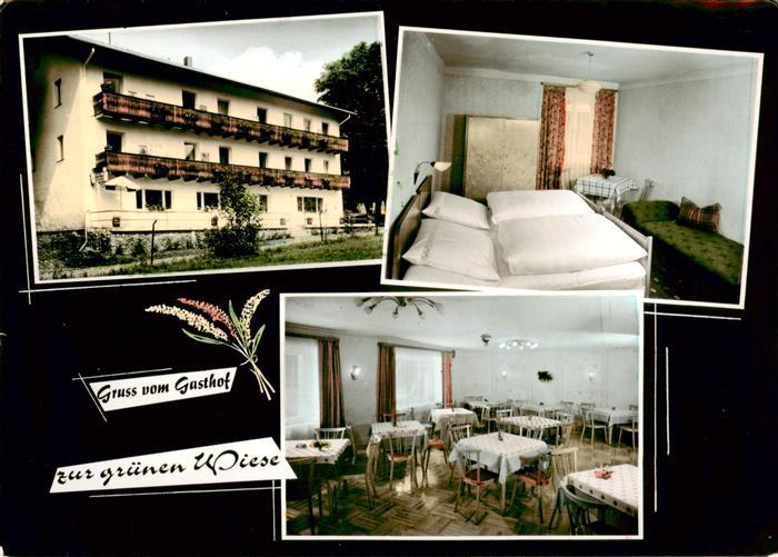 Lohberg Lam Gasthof zur gruenen Wiese Gastraum Zimmer