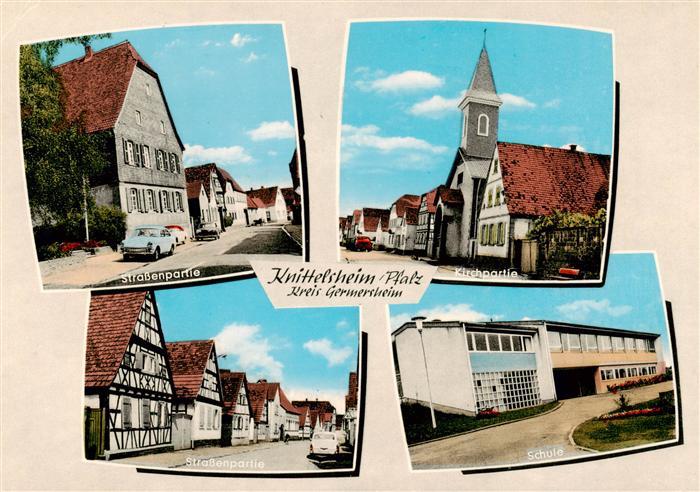 Knittelsheim Strassenpartien Kirchpartie Schule