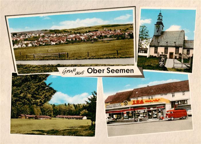 Ober-Seemen Gedern Panorama Kirche IRA Markt