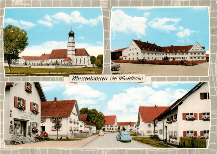Mussenhausen Markt Rettenbach Kirche Ortspartie Schule