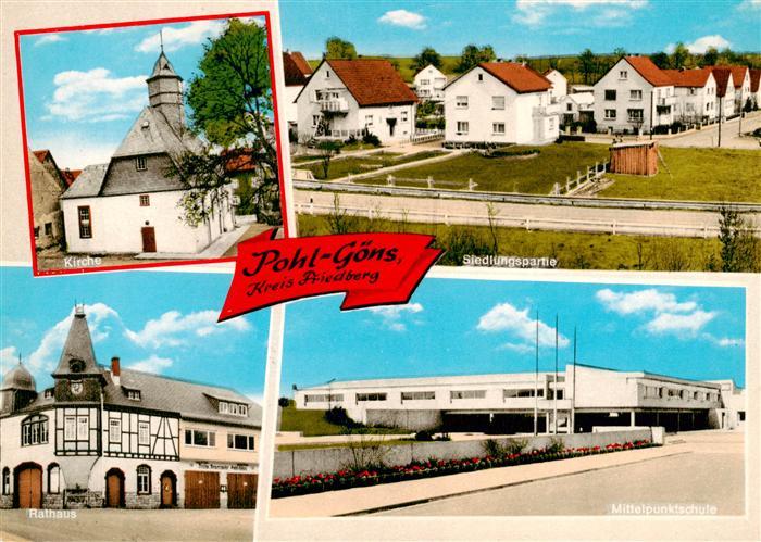 Pohl-Goens Butzbach Kirche Siedlungspartie Rathaus Mittelpunktschule