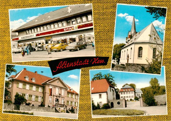 Altenstadt Hessen Lebensmittel Geschaeft Kirche Rathaus