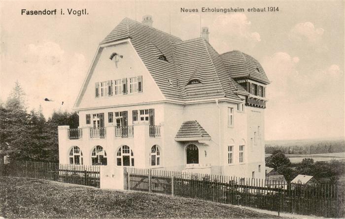 Fasendorf Mehltheuer Vogtland Neues Erholunsheim erbaut 1914