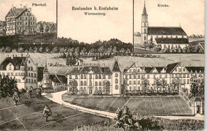 Bonlanden Berkheim Pfarrhof Kirche Schloss