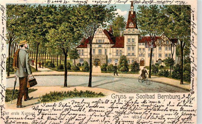 Bernburg Saale Solbad BernburgKurhaus Erster Kurgast