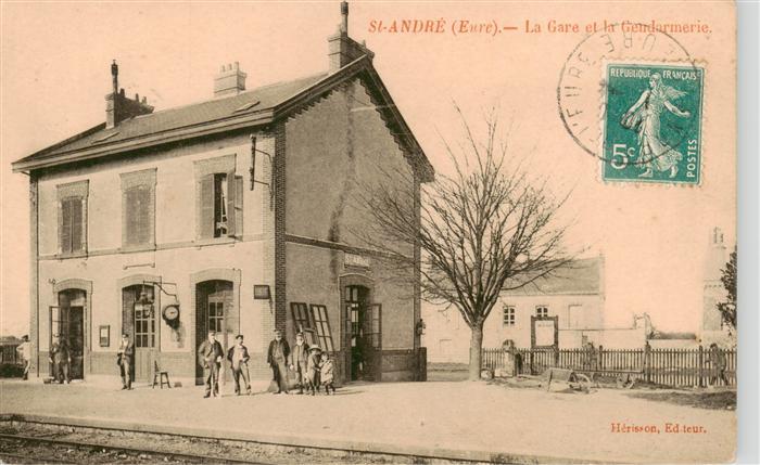 Saint-Andre-de-l Eure 27 La Gare et la Gendarmerie