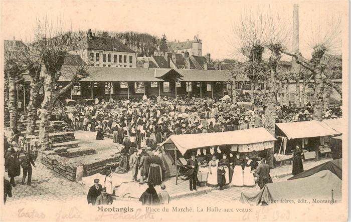 Montargis 45 Loiret Place du Marche La Halle aux veaux