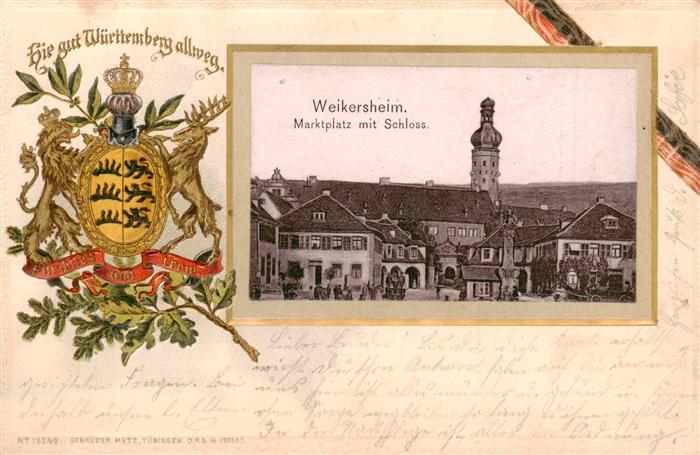Weikersheim Marktplatz mit Schloss