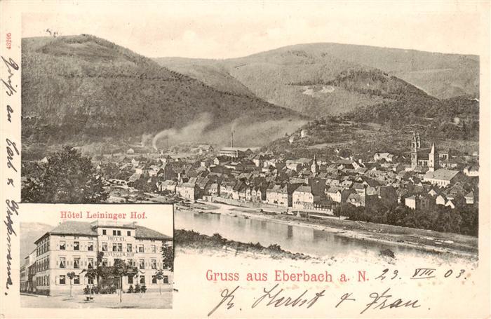 Eberbach Baden Neckar Panorama Hotel Leininger Hof
