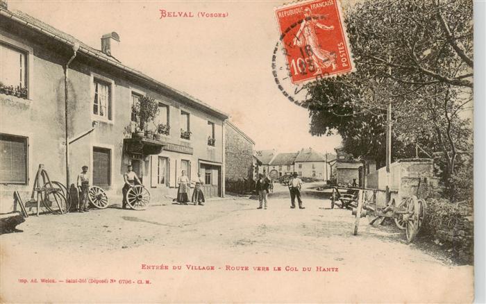 Belval 88 Vosges Entree du Village Route vers le Col du Hante