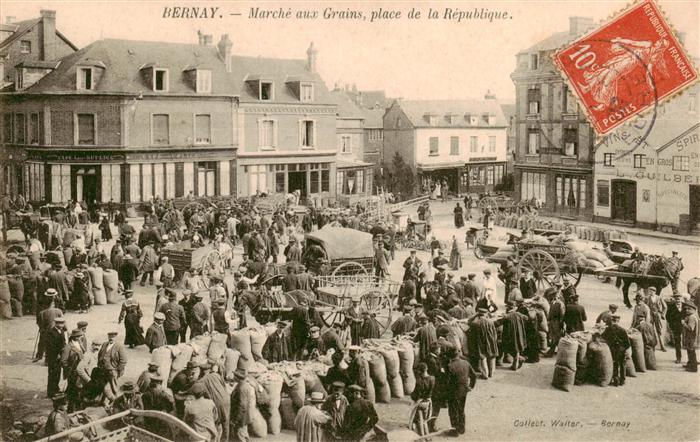 Bernay 27 Eure Marche aux Grains place de la Republique