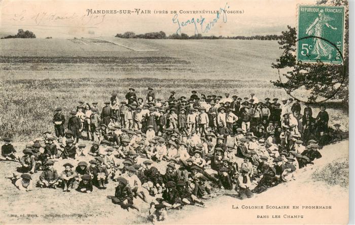 Mandres-sur-Vair 88 Vosges La Colonie Scolaire en Promenade