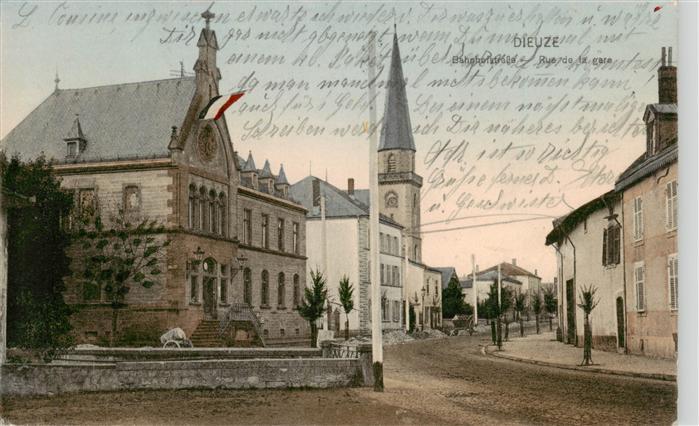 Dieuze Duss 57 Moselle Bahnhofstrasse Feldpost