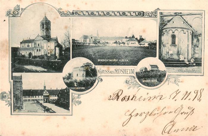 Rosheim 67 Alsace Benedick Tinerinnen-Kloster Kirche Odilia-Kapelle Bruder-Berg