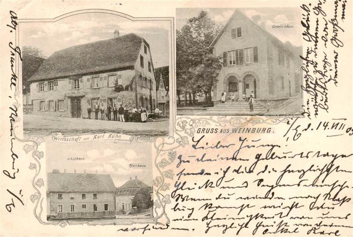 Weinburg Weinbourg Ingwiller 67 Bas-Rhin Wirtschaft Gemeindehaus Schulhaus Pfarr