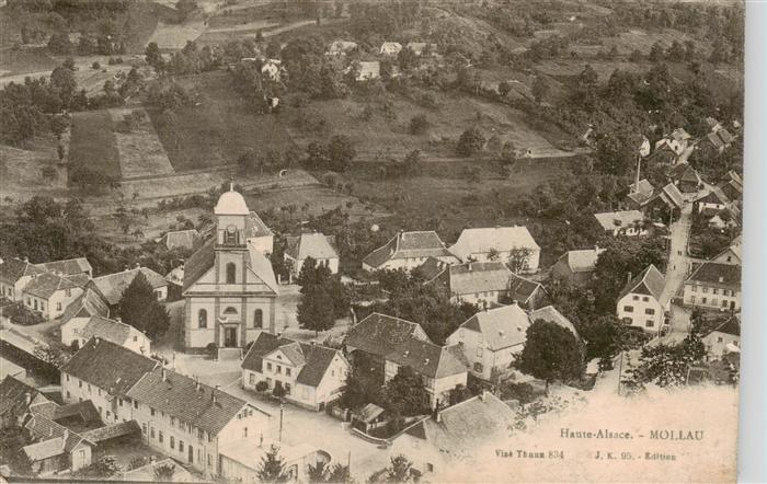 Mollau 68 Haut-Rhin Ortsansicht mit Kirche