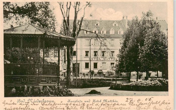 Bad Niederbronn Niederbronn-les-Bains 67 Bas-Rhin Kurplatz Hotel Matthis