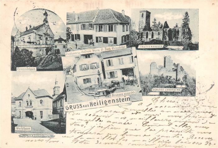 Heiligenstein 67 Bas-Rhin Gemeindehaus Wachthaus Gasthaus Brunnen