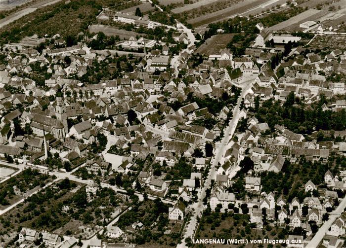 Langenau Wuerttemberg Fliegeraufnahme