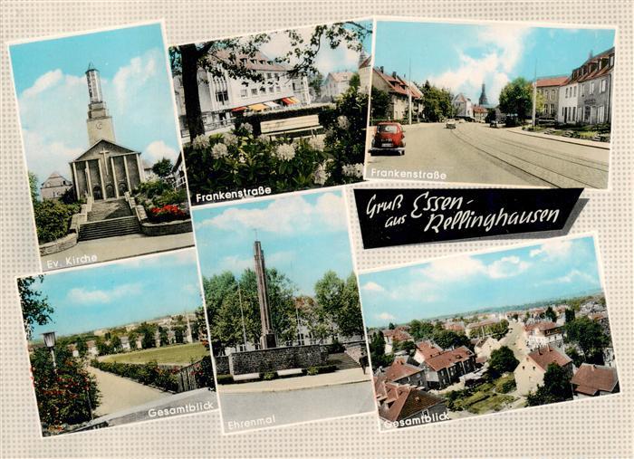 Rellinghausen Essen Ev Kirche Frankenstrasse Gesamtansicht Ehrenmal Panorama