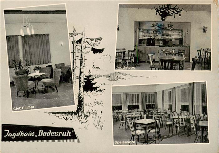 Hoenebach Wildeck Jagdhaus Bodesruh Clubzimmer Jagdstube Speisesaal