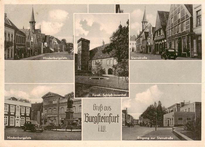 Burgsteinfurt Hindenburgstrasse Fuerstl Schloss Innenhof Steinstrasse Eingang zu