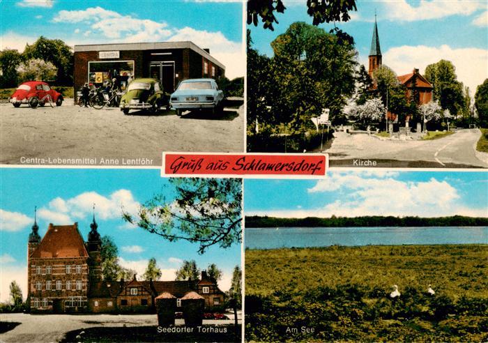 Schlamersdorf Seedorf Centra Lebensmittel Kirche Seedorfer Torhaus Am See