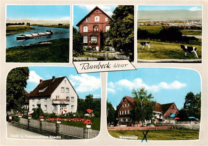 Rumbeck Grafschaft Schaumburg Weser Weserpartie Pension Baum Panorama Gast und P