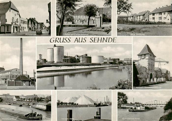 Sehnde Mittelstrasse Kriegerdenkmal Wohnsiedlung Zuckerfabrik Kaliwerk Verwaltun