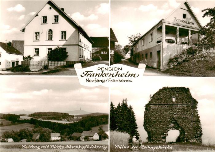 Neufang Kronach Pension Frankenheim Panorama Blick zum Ochsenkopf und Schneeberg