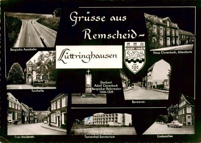 Luettringhausen Remscheid Bergische Autobahn Turnhalle Strassenpartien Altershei