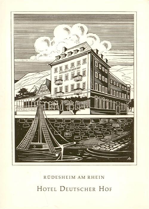 Ruedesheim am Rhein Hotel Deutscher Hof Illustration