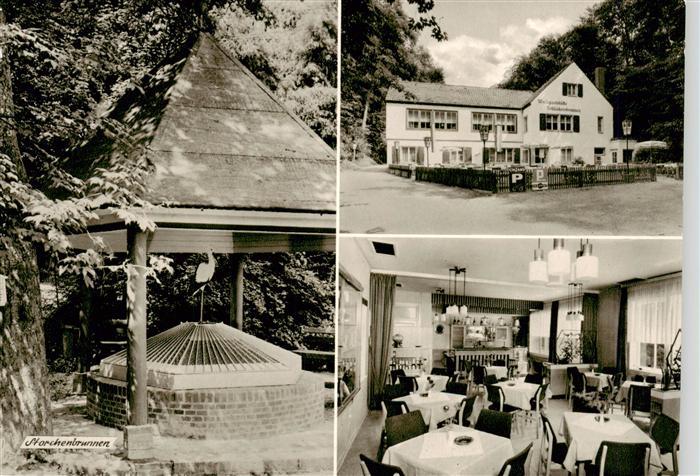 Hameln Weser Waldgaststaette Schliekersbrunnen Gastraum Storchenbrunnen
