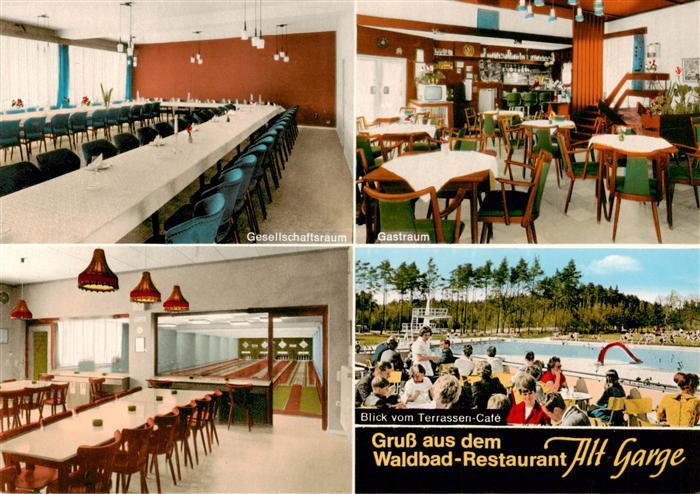 Alt Garge Waldbad-Restaurant Gesellschaftsraum Terrassen-Cafe Freibad