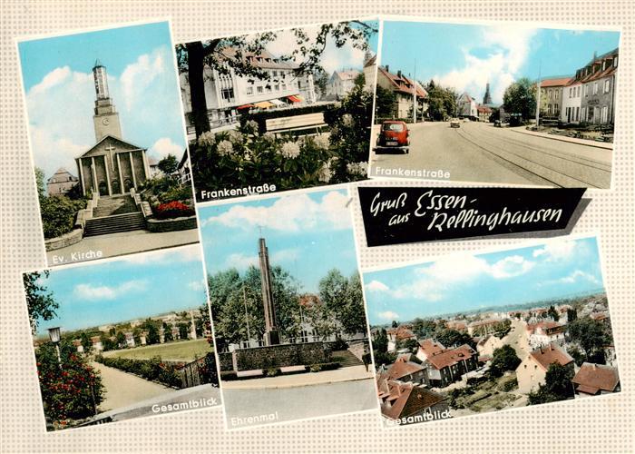 Rellinghausen Essen Kirche Gesamtblick Frankenstrasse Ehrenmal Stadtpanorama