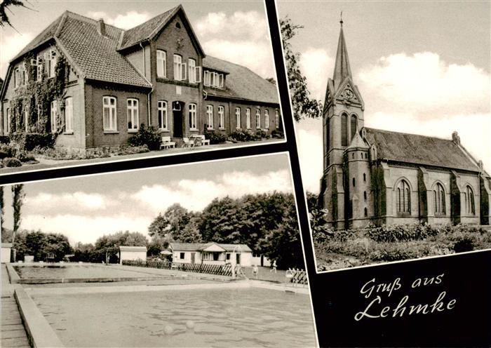 Lehmke Wrestedt Gasthaus Freibad Kirche