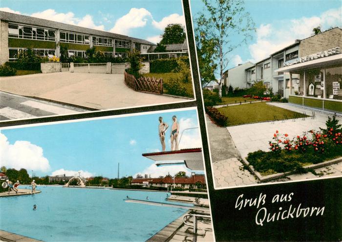 Quickborn  Pinneberg Heide Schule Wohnhaeuser Sparkasse Freibad