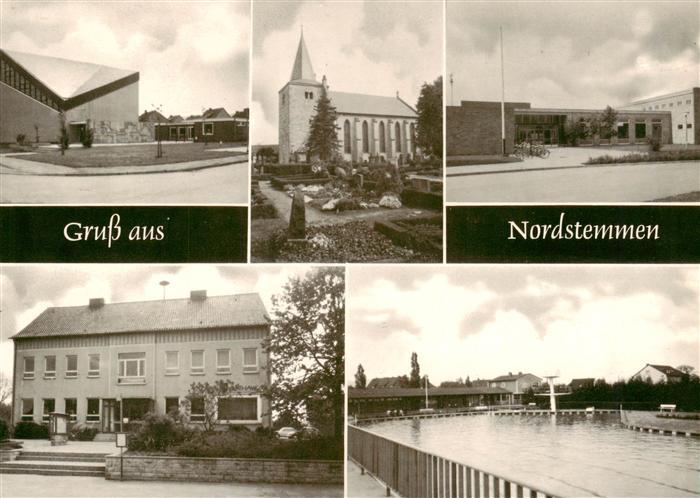 Nordstemmen Hildesheim Niedersachsen Teilansichten Kirche Schule Freibad