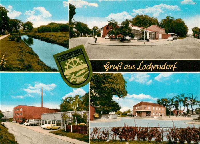 Lachendorf Celle Teilansichten Sparkasse Partie am Bach