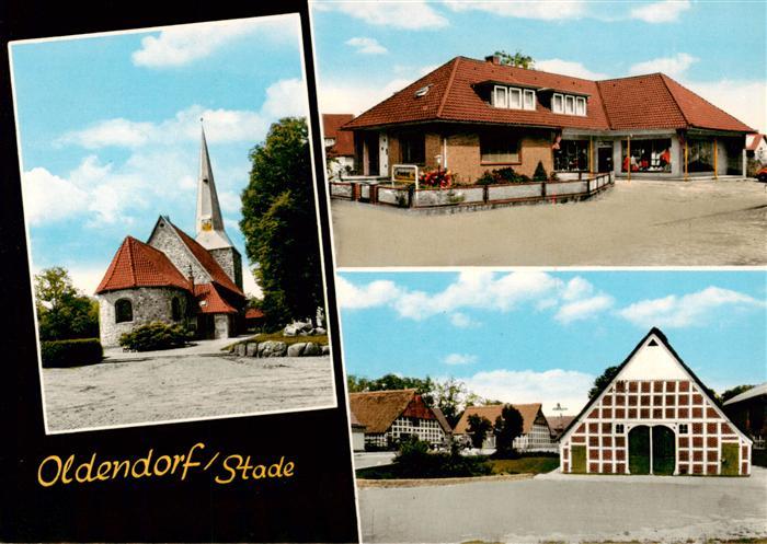 Oldendorf Stade Kirche Ortsansicht Ladengeschaeft