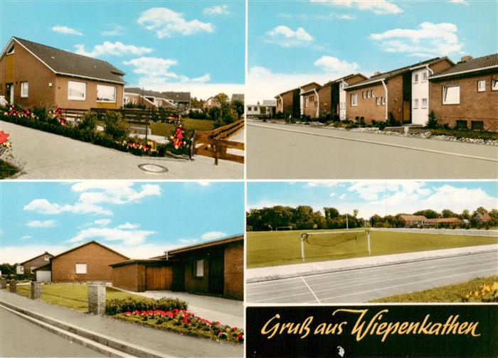 Wiepenkathen Stade Teilansichten Wohnhaeuser Sportplatz