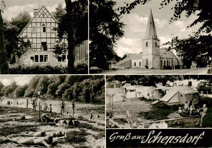 Schepsdorf Lingen Ems Kirche Fachwerkhaus Badestelle am Fluss Campingplatz