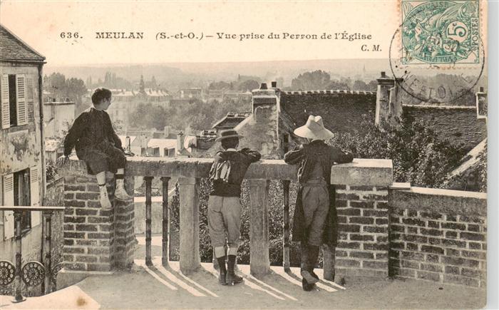 Meulan 78 Yvelines Vue prise du Perron de l'Eglise