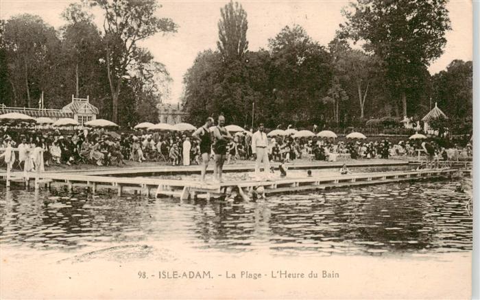 Isle-Adam Pontoise 95 Val-d Oise La Plage l’Heure du Bain