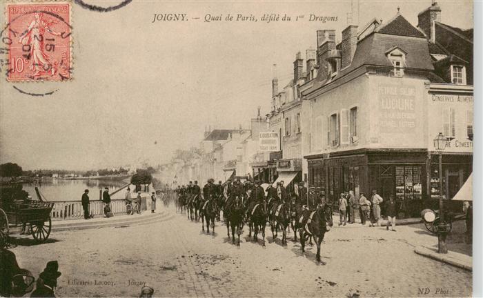Joigny-sur-Meuse 08 Ardennes Quai de Paris defile du 1er Dragons