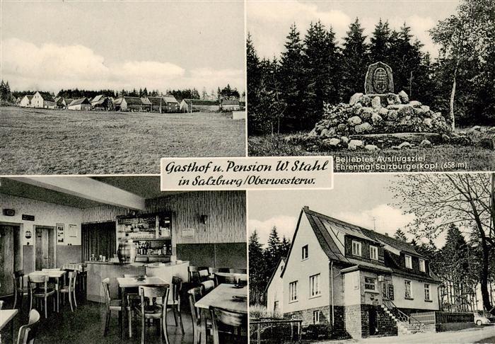 Salzburg Westerwald Gastwirtschaft zum stillen Winkel Gaststube Ehrenmal Salzbur