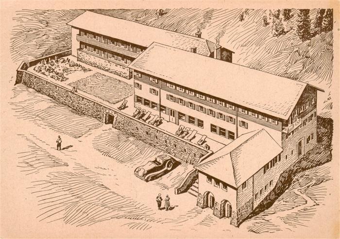 Oberjoch Bad Hindelang Haus Ingeburg Zeichnung