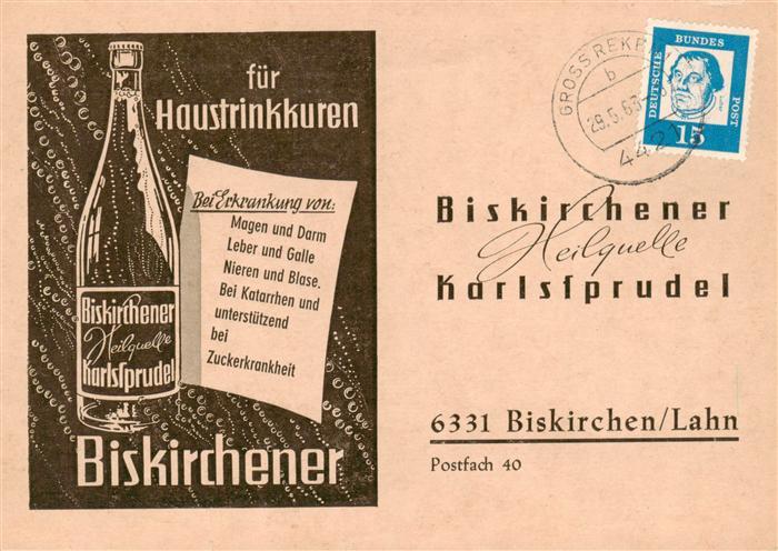 Biskirchen Leun Biskirchener Heilquelle Karlssprudel Bestellkart